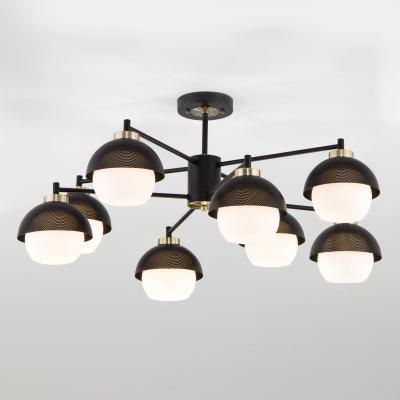 Люстра на штанге Eurosvet 70106/8 черный Smart a044935