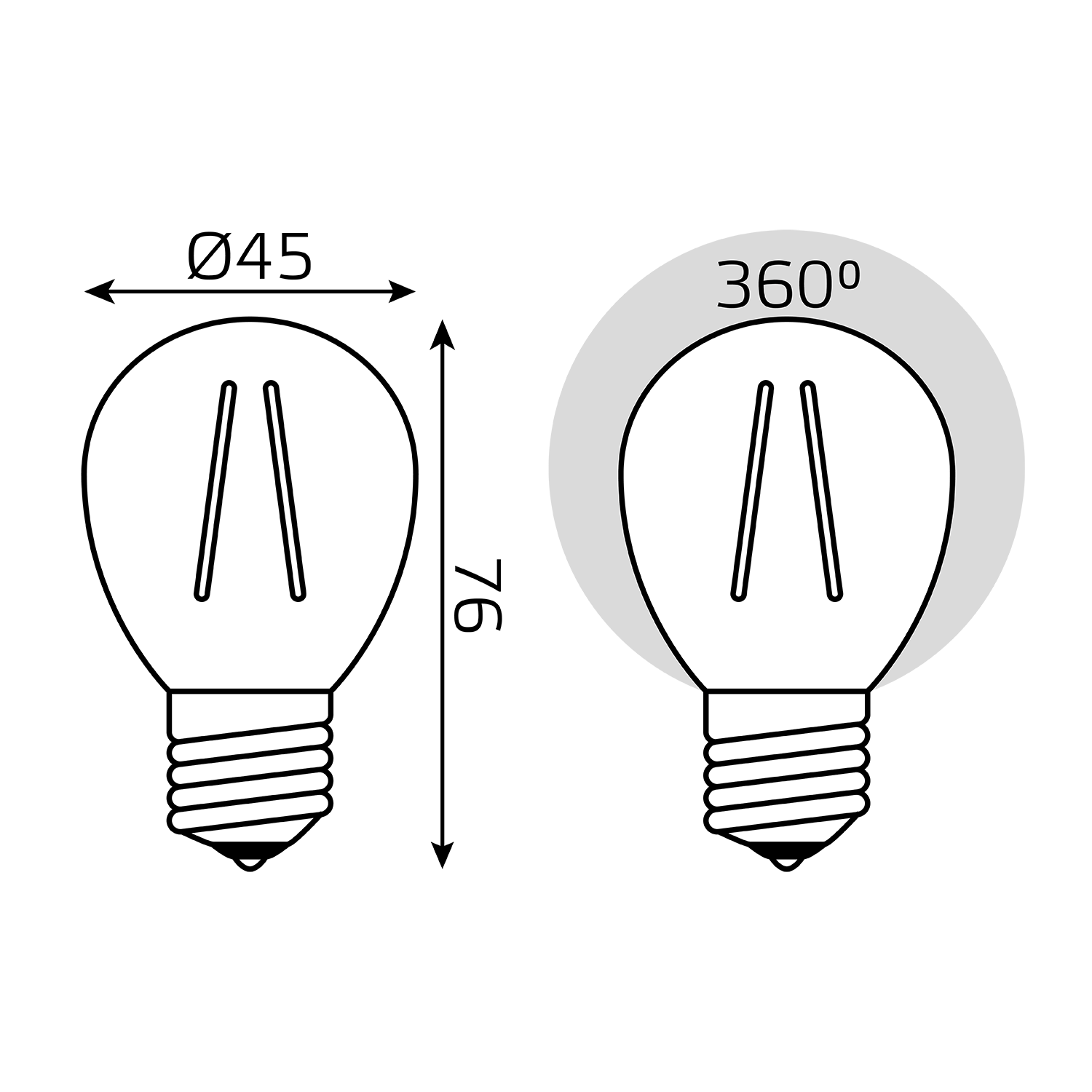 Лампа светодиодная Gauss Filament Elementary E27 8W 4100K 52228