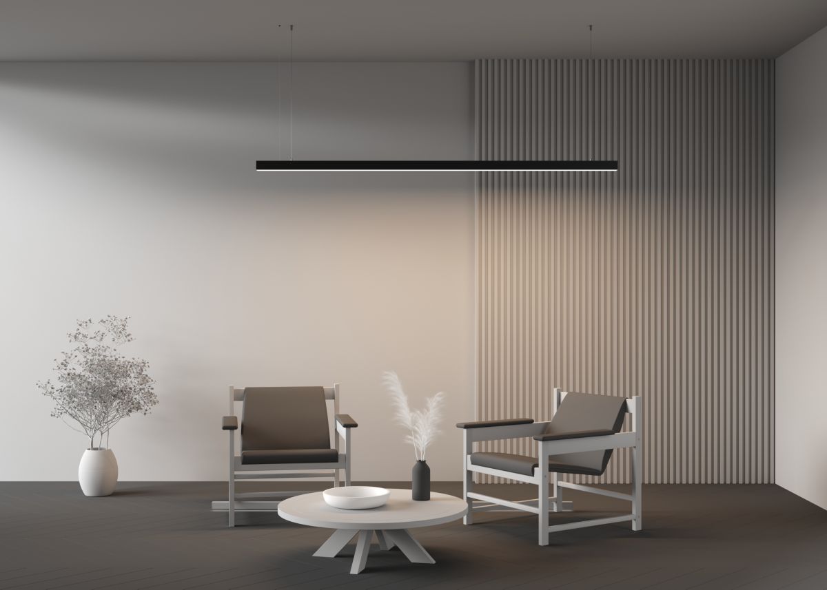 Линейный подвесной светильник Maytoni Technical 4000K 35x35 (Черный, 2 м) LL312016