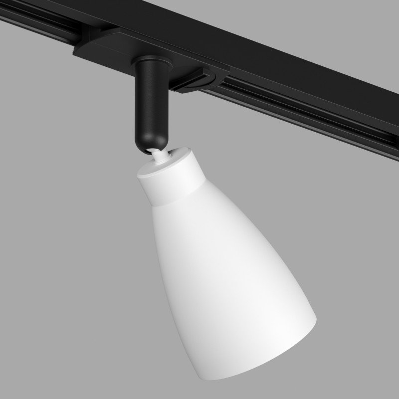 Трековый однофазный светильник Denkirs Bell DK6050-BW+BK