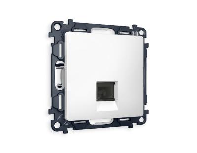 Комплект механизма телефонной розетки RJ-11(4P4C) со шторкой Ambrella Volt Alfa MA132030