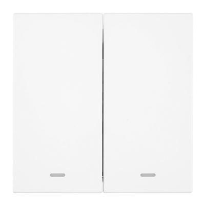 Выключатель 2-клавишный c индикатором (механизм) Stekker Мия 250В 10А RSW10-3102-01 белая магнолия 50432