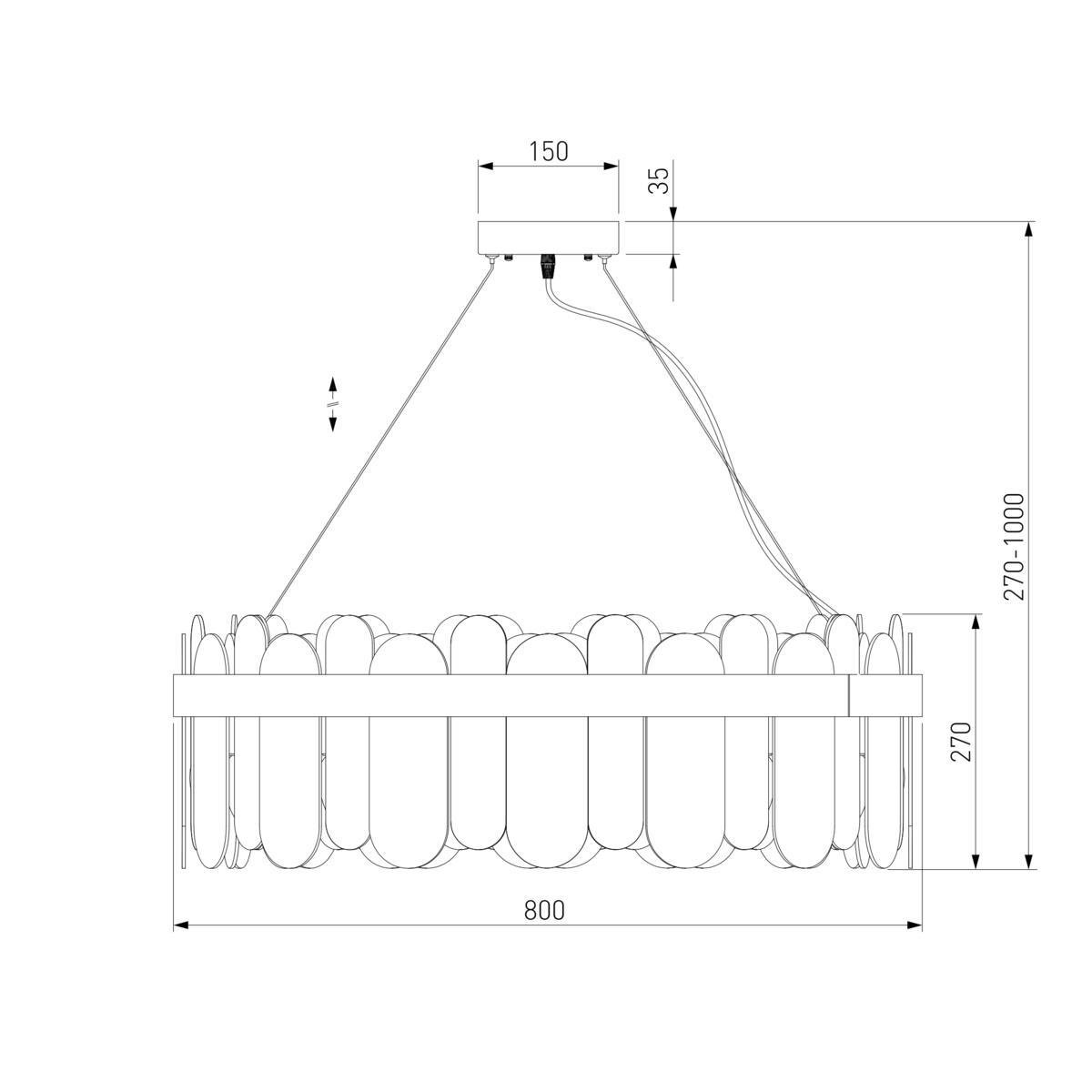 Подвесная люстра Bogates Conte 333/10 Smart a052688