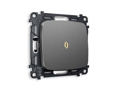 Комплект механизма 1-кл выключателя с подсветкой Ambrella Volt Omega MO652010