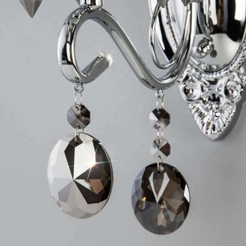 Бра Eurosvet 10103/1 хром/дымчатый хрусталь Strotskis