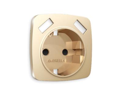 Лицевая панель для розетки с/з со шторками 2USB A+A Ambrella Volt Omega OP6090