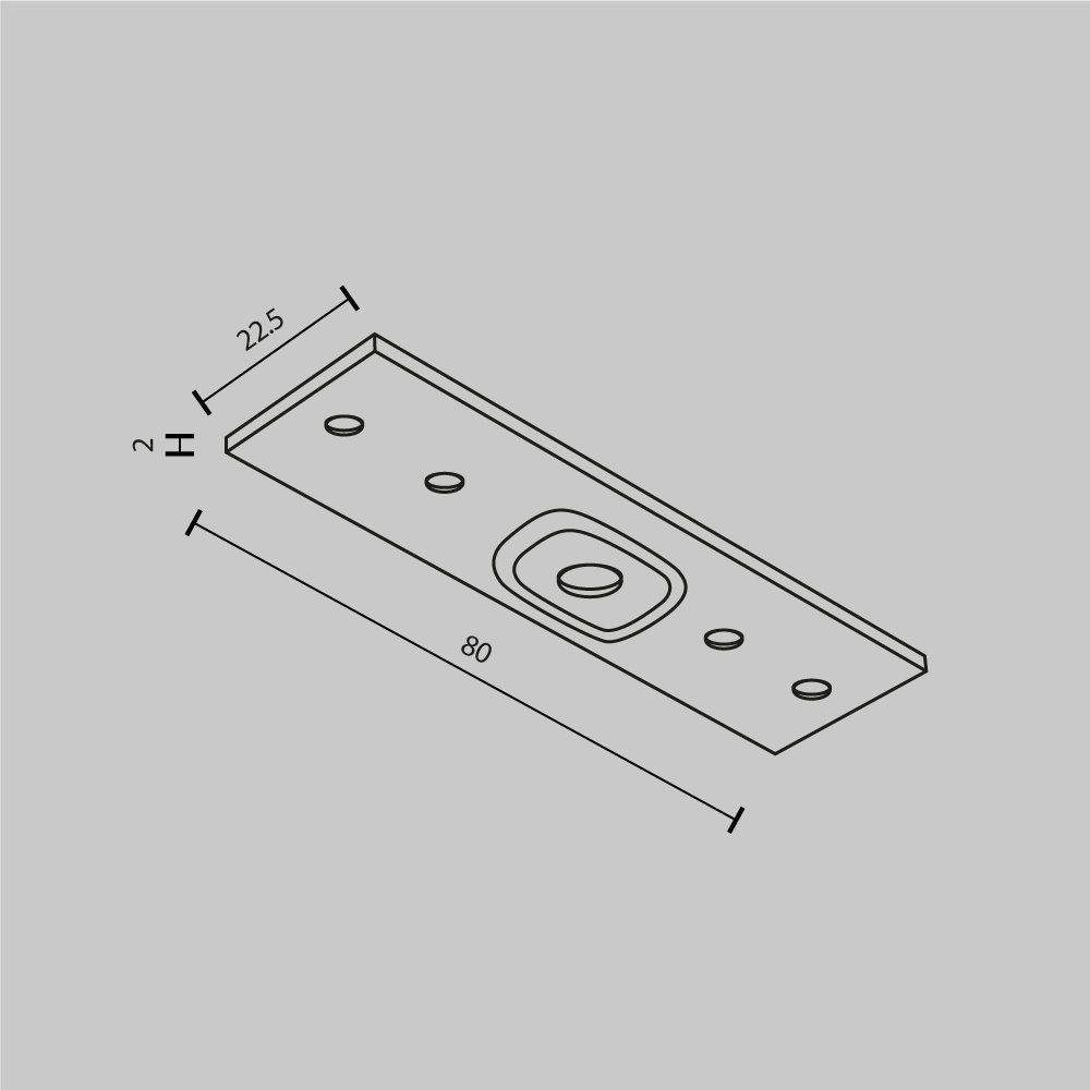 Пластина соединительная Maytoni Technica Magnetic track system Exility TRA034C-21W