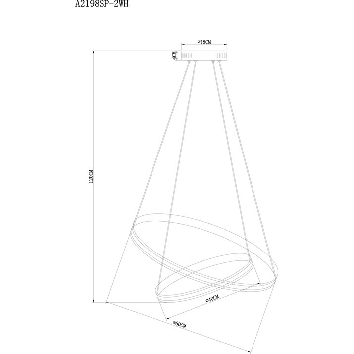 Подвесной светильник Arte Lamp Meridiana A2198SP-2WH