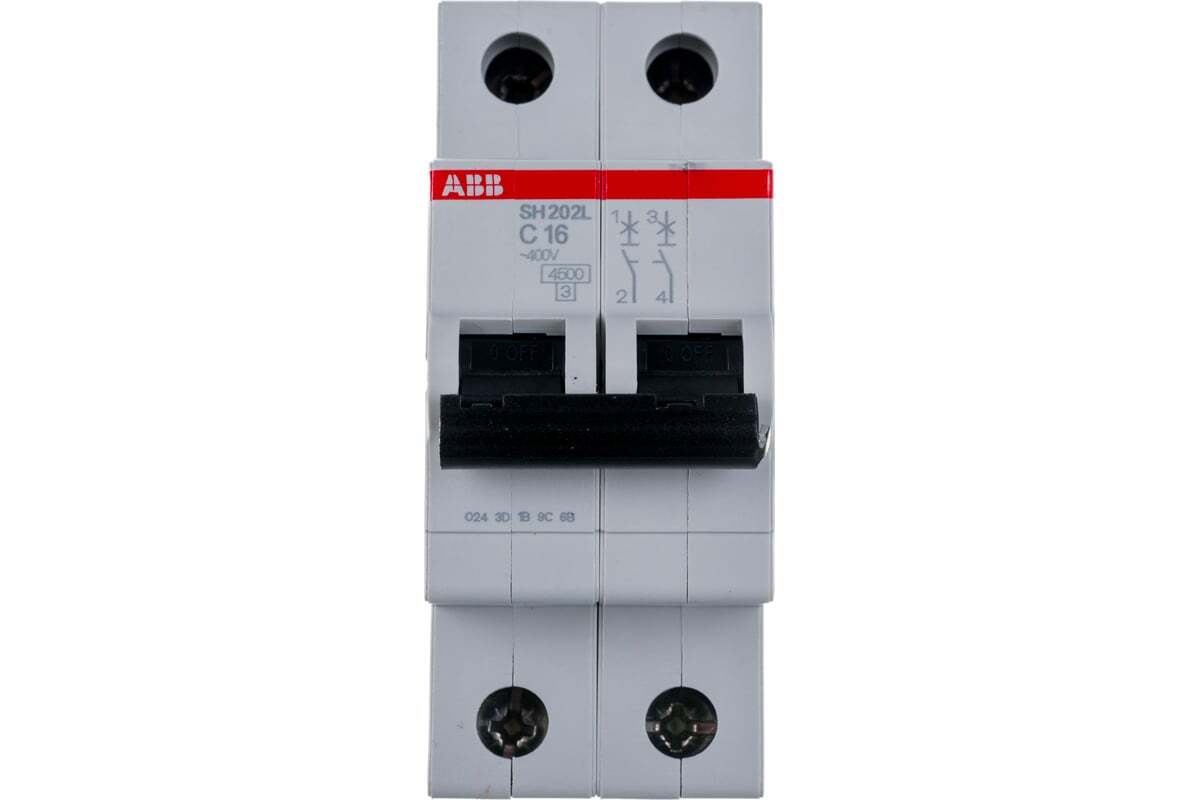 Автоматический выключатель ABB SH202L 2-полюсный C16 4,5кА