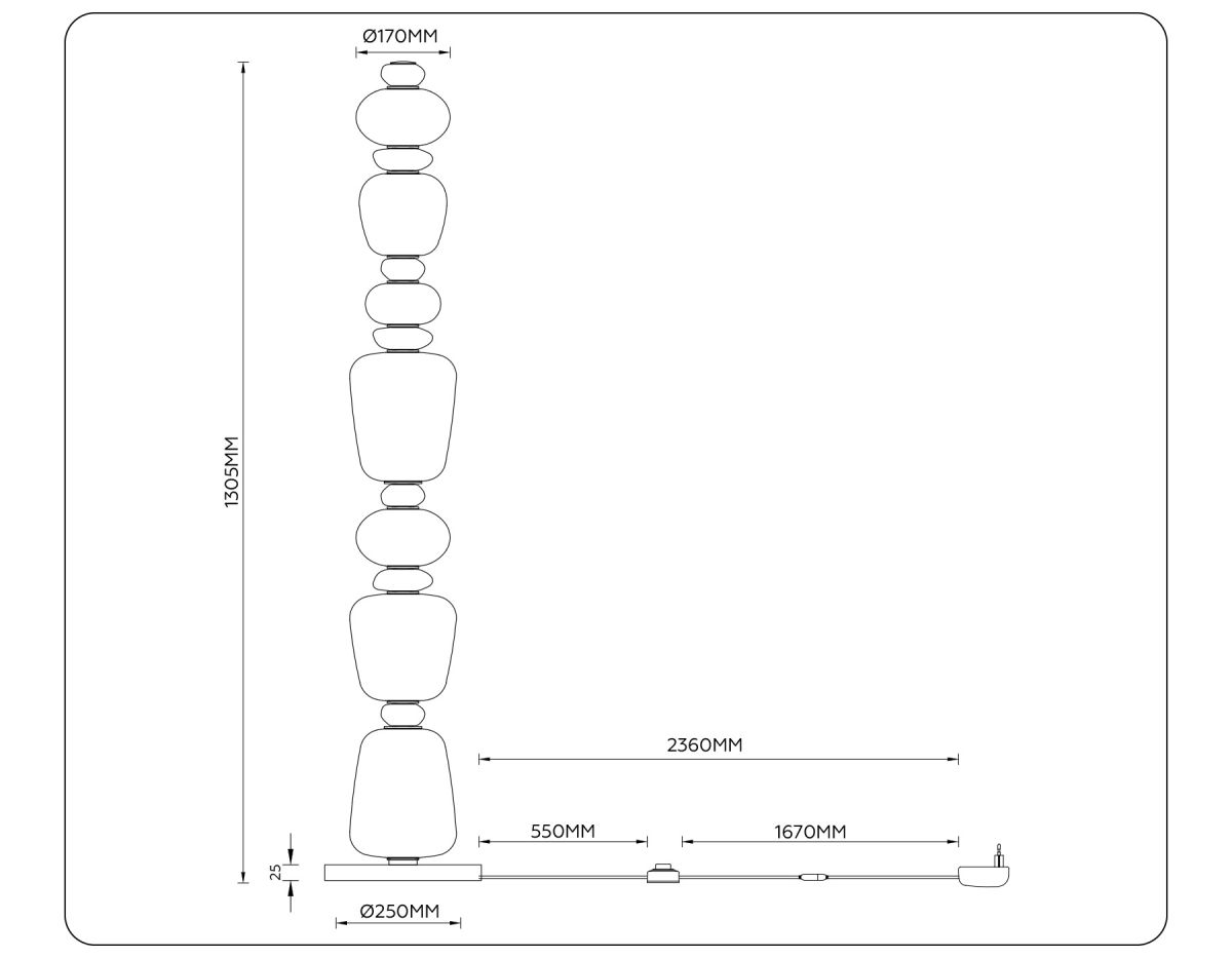 Торшер Ambrella Light High Light Ceramo Modern LH53172
