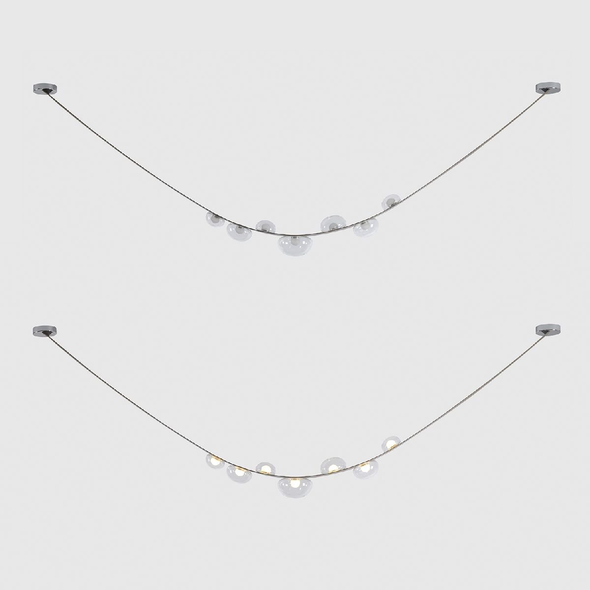 Подвесная люстра Crystal Lux BOSQUE SP7 L3000 GREY/TRANSPARENT