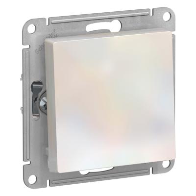 Кнопка нажимная сх.1, 10АХ, механизм Systeme Electric AtlasDesign Жемчуг