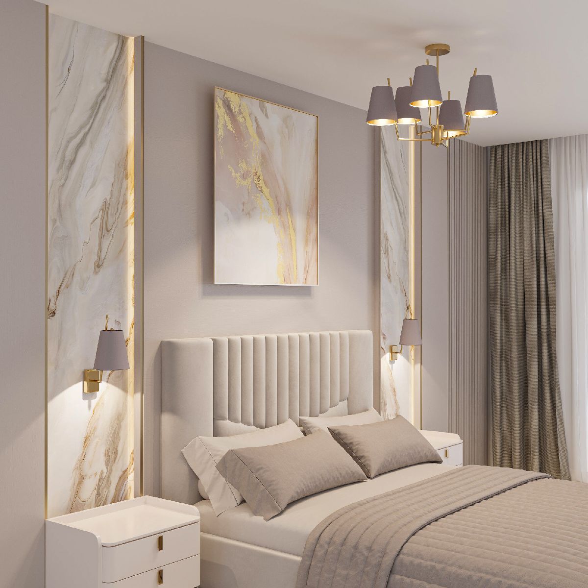 Люстра на штанге Eurosvet Topanga 60173/6 латунь Smart a069017