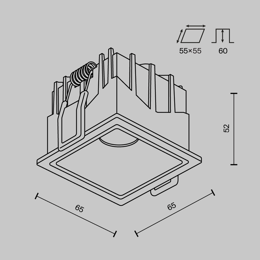 Встраиваемый светильник Maytoni Alfa LED DL043-01-10W4K-SQ-W-1