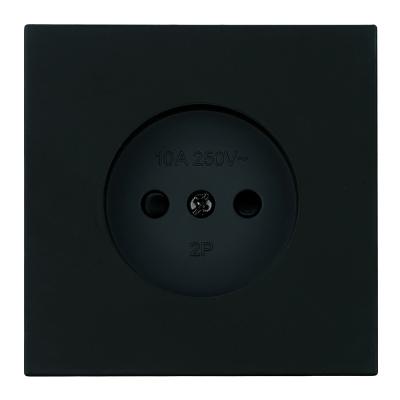 Розетка 1-местная с защитной шторкой (механизм) Stekker б/з Мия 250В 16А RST16-3109-05 черный бархат 50453