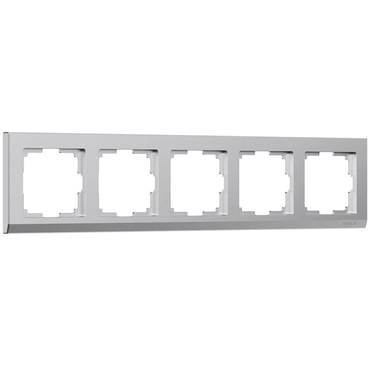Рамка Werkel Stark на 5 постов серебро W0051865 4690389194979