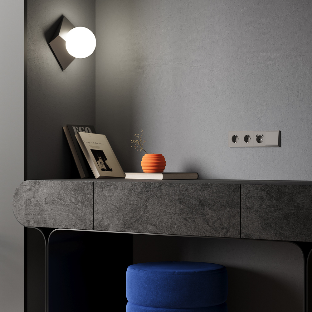 Клавиша для выключателя/переключателя одноклавишного с подсветкой Voltum S70 (капучино) VLS000214