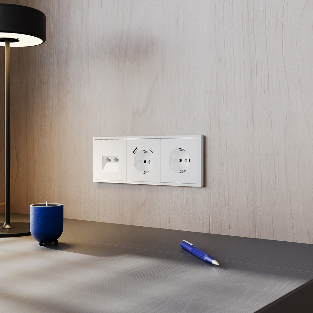 Розетка с USB, A+C Voltum S70 VLS040502