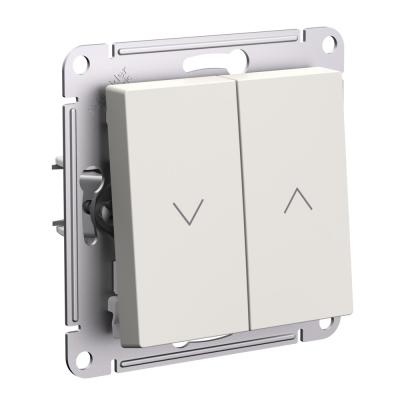 Выключатель 2-клавишный жалюзи, 10А Systeme Electric AtlasDesign Бежевый ATN000219