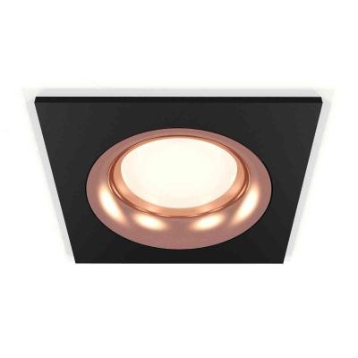 Комплект встраиваемого светильника Ambrella light Techno Spot XC7632006 SBK/PPG черный песок/золото розовое полированное (C7632, N7015)
