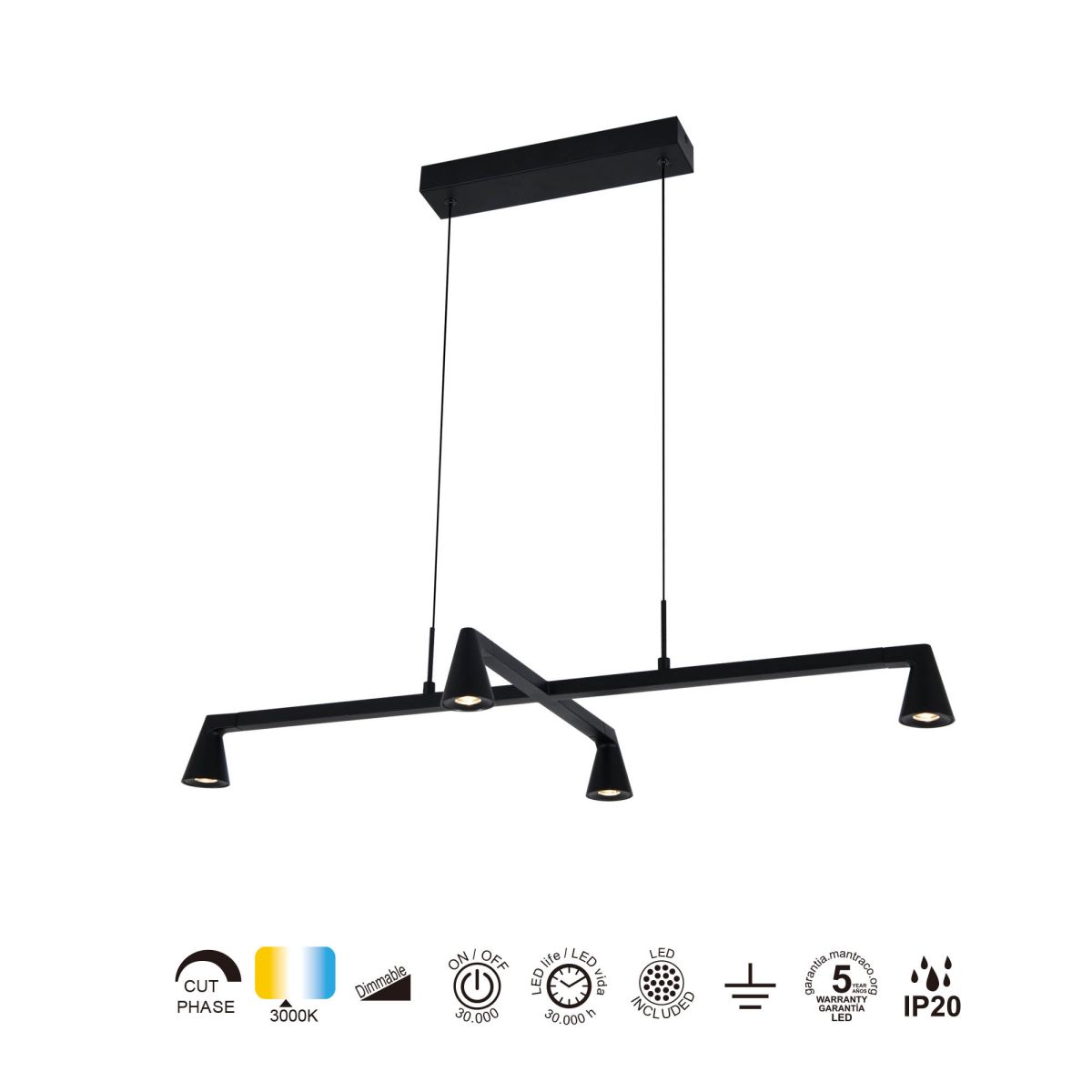 Подвесная люстра Mantra Africa 9410