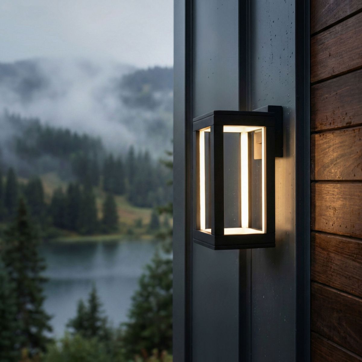 Уличный настенный светильник Elektrostandard Frame 1527 TECHNO LED черный 4690389219108 a072090