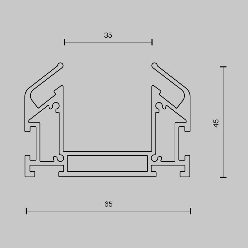 Профиль Maytoni Technical Accessories for tracks Trinity TRA005MP-312S