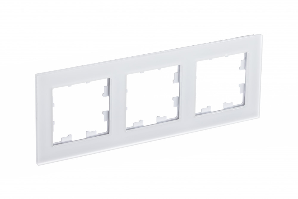 Рамка 3-ая Systeme Electric AtlasDesign Nature Матовое стекло белый ATN330103