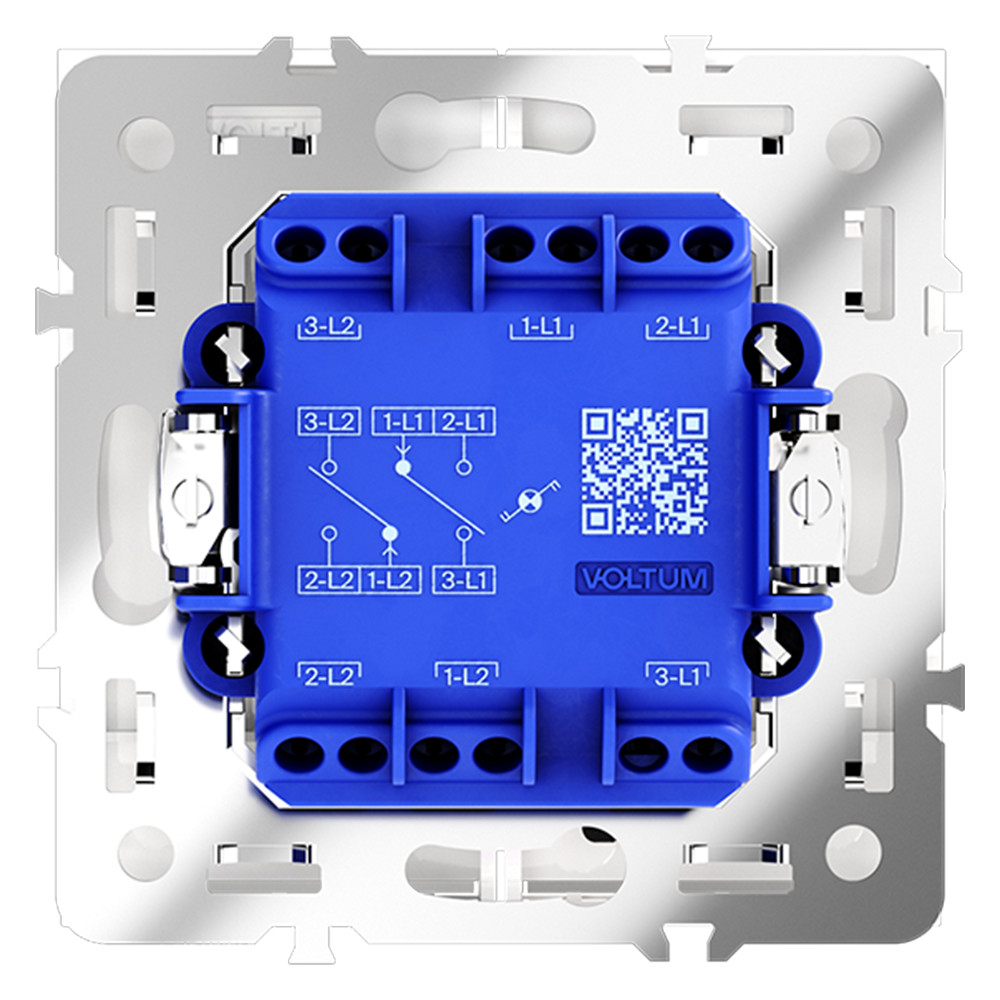 Проходной переключатель двухклавишный с подсветкой Voltum S70 VLS020401