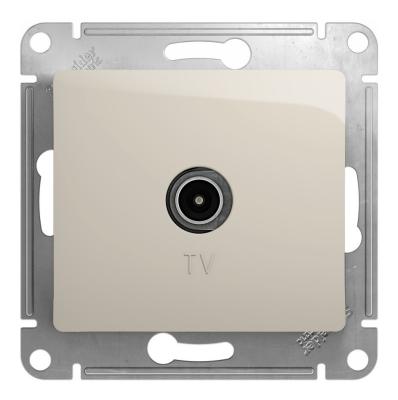 Розетка TV оконечная 1DB Systeme Electric Glossa Молочный GSL000991