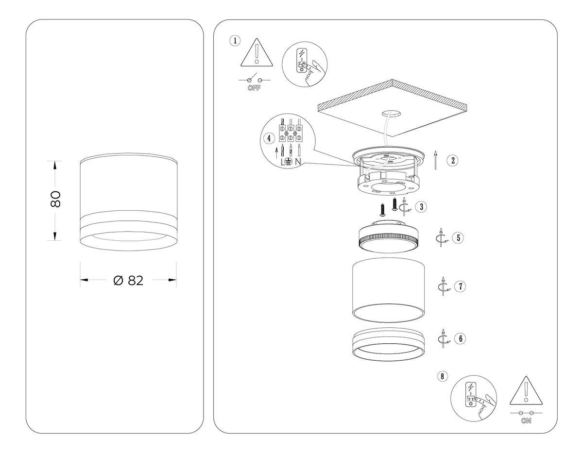 Потолочный светильник Ambrella light Techno Spot IP Protect TN6571