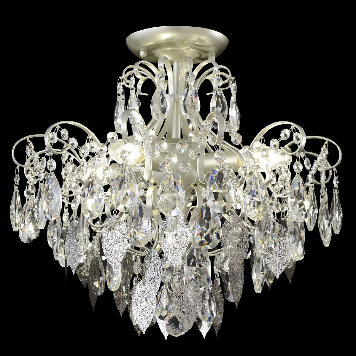 Потолочный светильник Crystal Lux ESMIRALDA PL4 SILVER