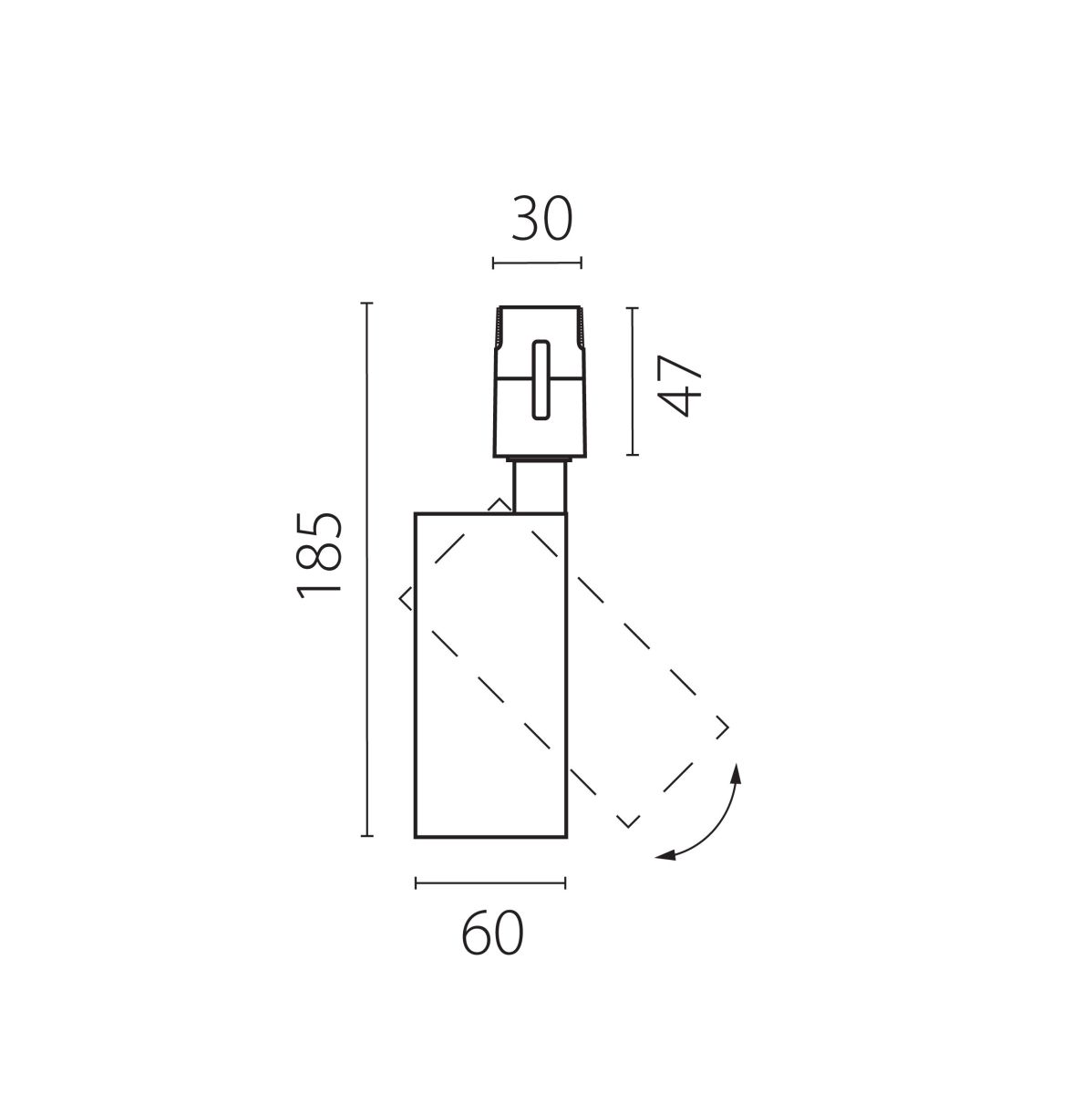 Трековый однофазный светильник Lightstar Due Hermes 210247