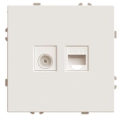 Розетка TV + компьютерная RJ-45 (механизм) Stekker Эмили RST00-5106-08 кашемир soft touch 49898