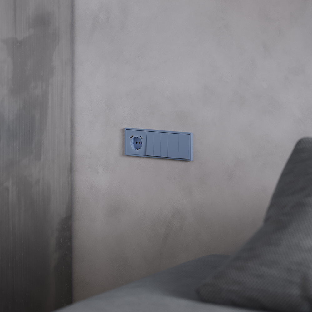 Клавиши для выключателя/переключателя двухклавишного Voltum S70 (деним) VLS000315