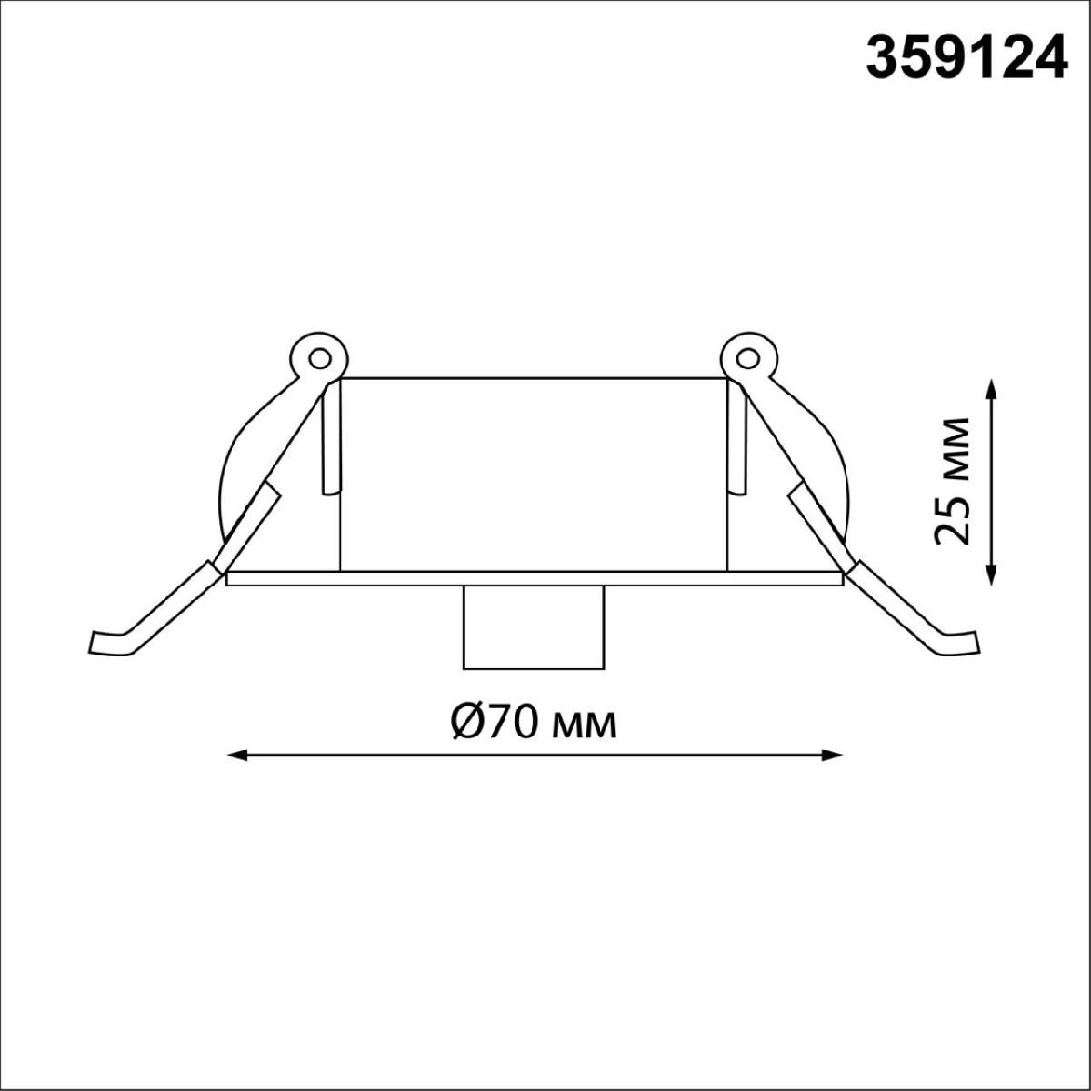 База для встраиваемого монтажа светильников 359128-359133 Novotech Ramo 359124