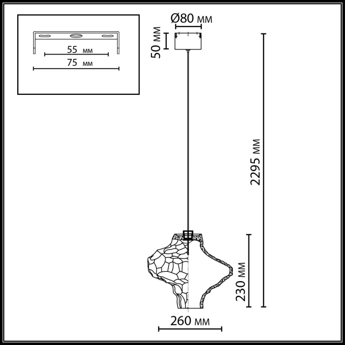Подвесной светильник Odeon Light L-Vision Ordi 5108/3LA