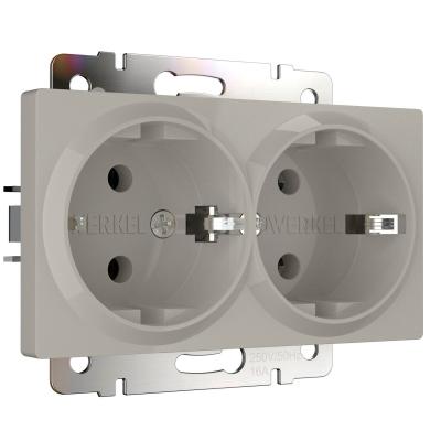 Розетка двойная с заземлением Werkel W1272004 4690389213960 a069774