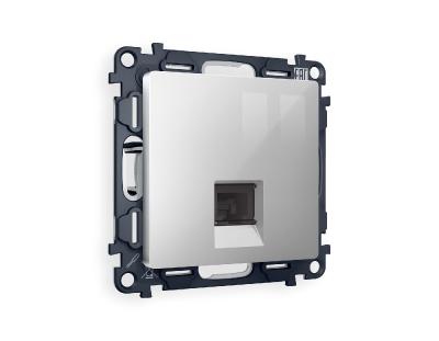 Комплект механизма телефонной розетки RJ-11(4P4C) со шторкой Ambrella Volt Alfa MA412030