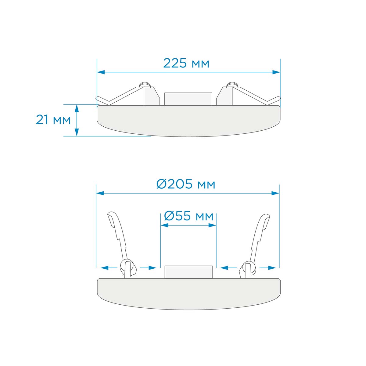 Встраиваемая светодиодная панель безрамочная Apeyron FLP 06-110