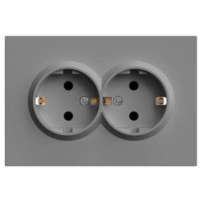 Розетка 2-местная с защитной шторкой Stekker Эмили RST16-5114-10 49960
