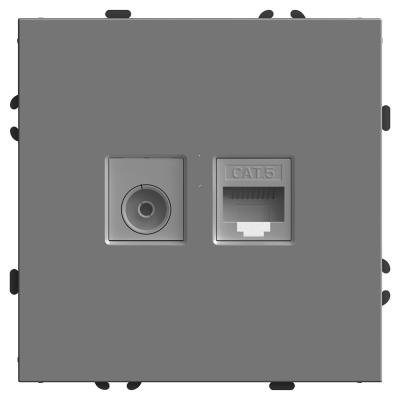 Розетка TV + компьютерная RJ-45 Stekker Эмили RST00-5106-10 49950