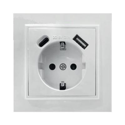 Розетка USB+Type C Stekker Эрна PST16-9016-01 50076