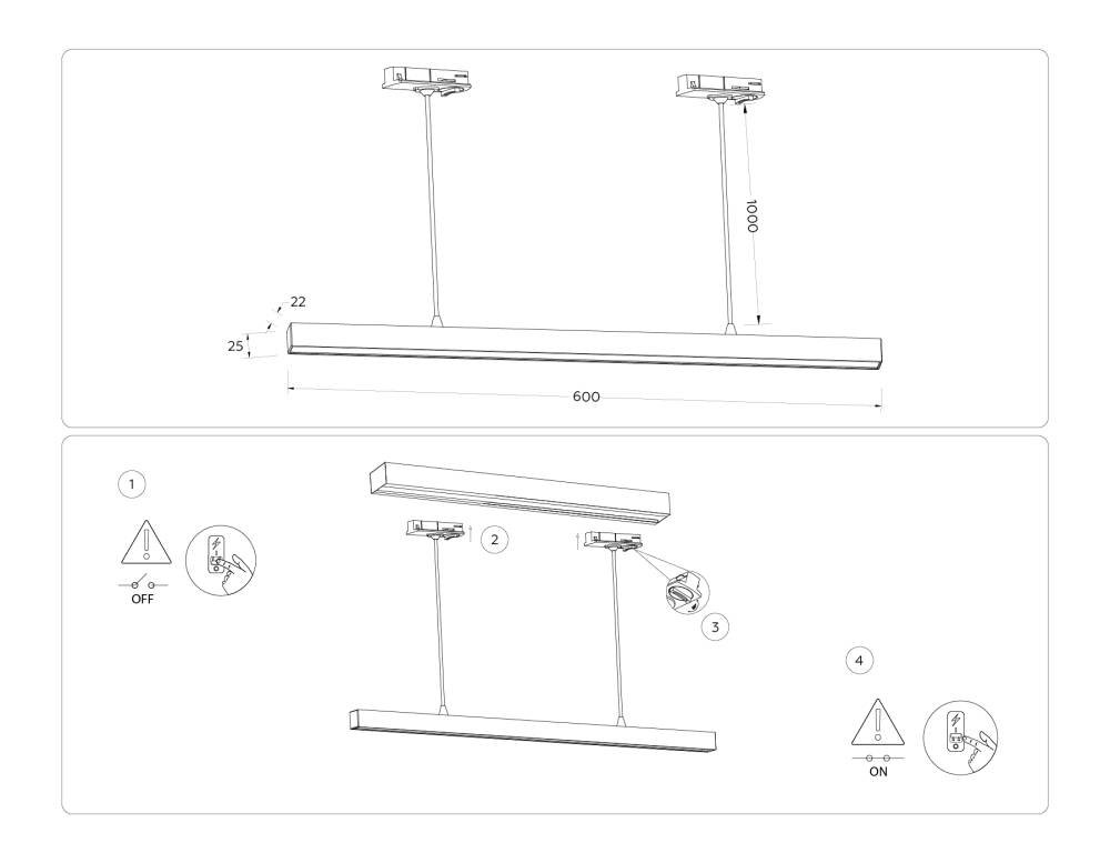 Трековый однофазный светильник Ambrella Light Track System GL6785