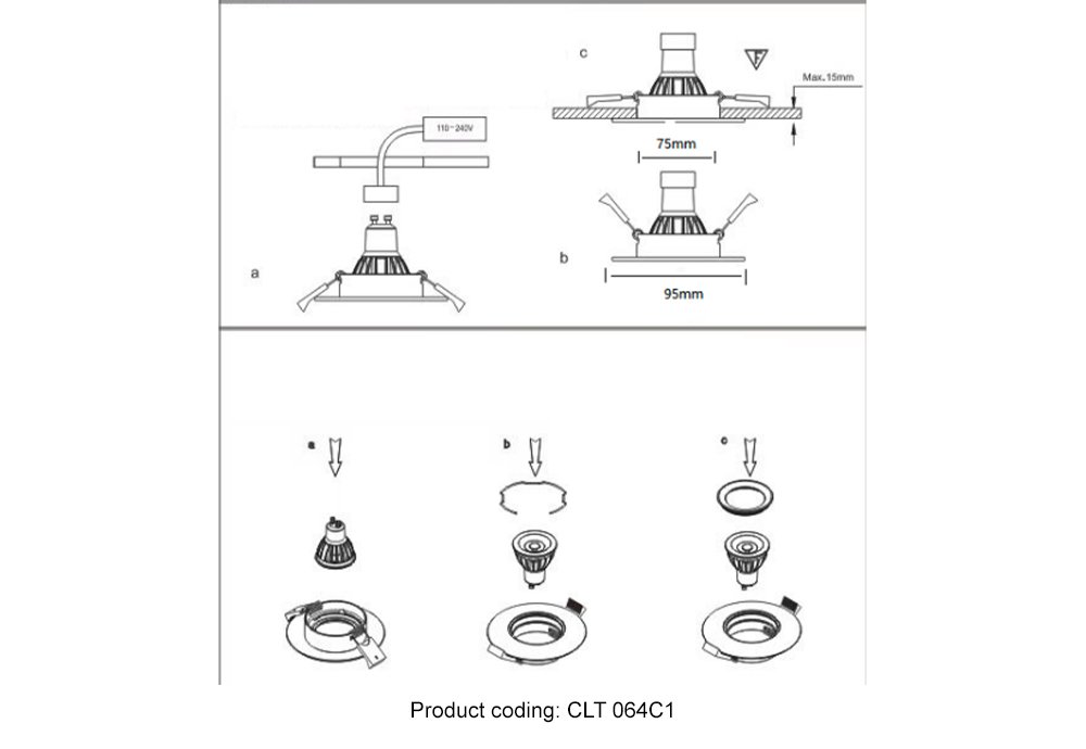 Встраиваемый светильник Crystal Lux CLT 064C1 WH