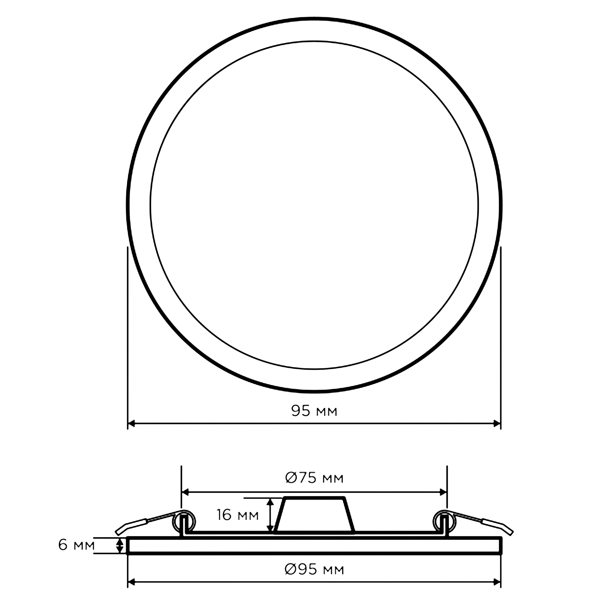 Встраиваемая светодиодная панель Apeyron 06-15