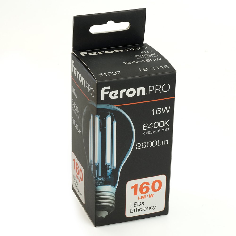 Светодиодная лампа Feron LB-1116 E27 16W 6400K 51237
