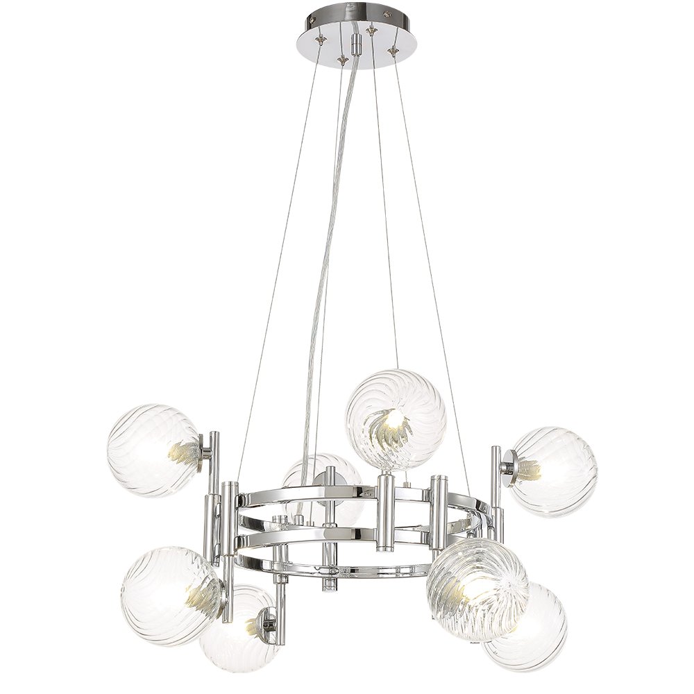 Подвесная люстра Crystal Lux LUXURY SP8 CHROME