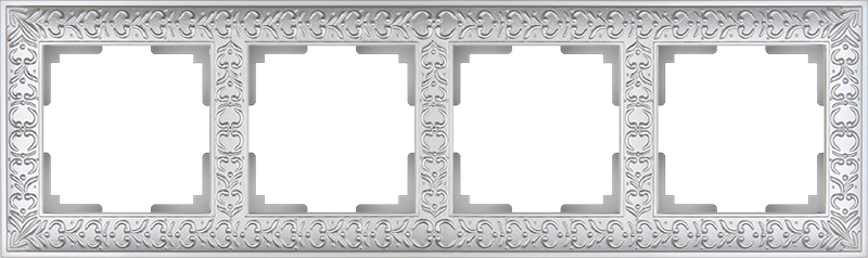 Рамка Antik на 4 поста жемчужный WL07-Frame-04 4690389063527