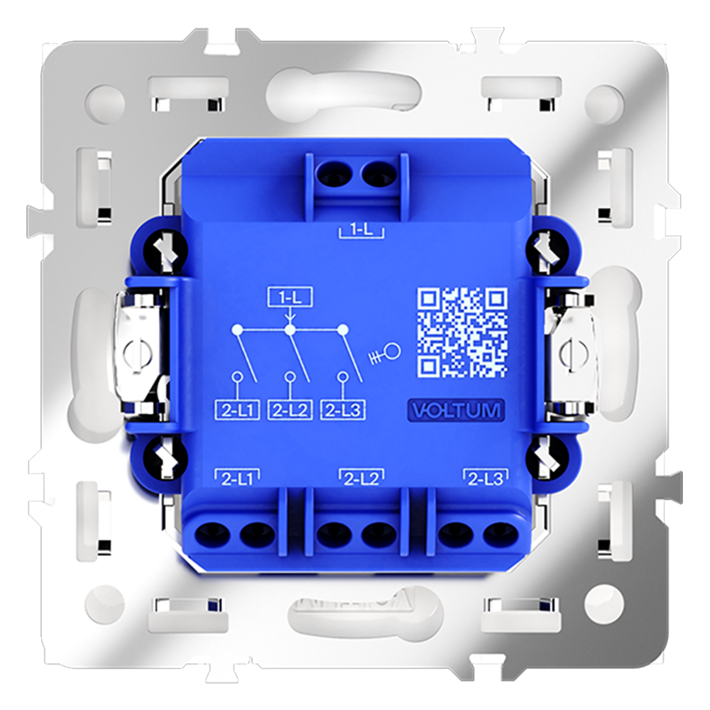 Выключатель трехклавишный Voltum S70 VLS030101